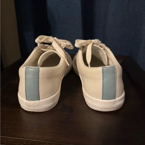 Lauren Ralph Lauren Cream Sneakers with Pink and Blue Details - Picture 5 of 6
